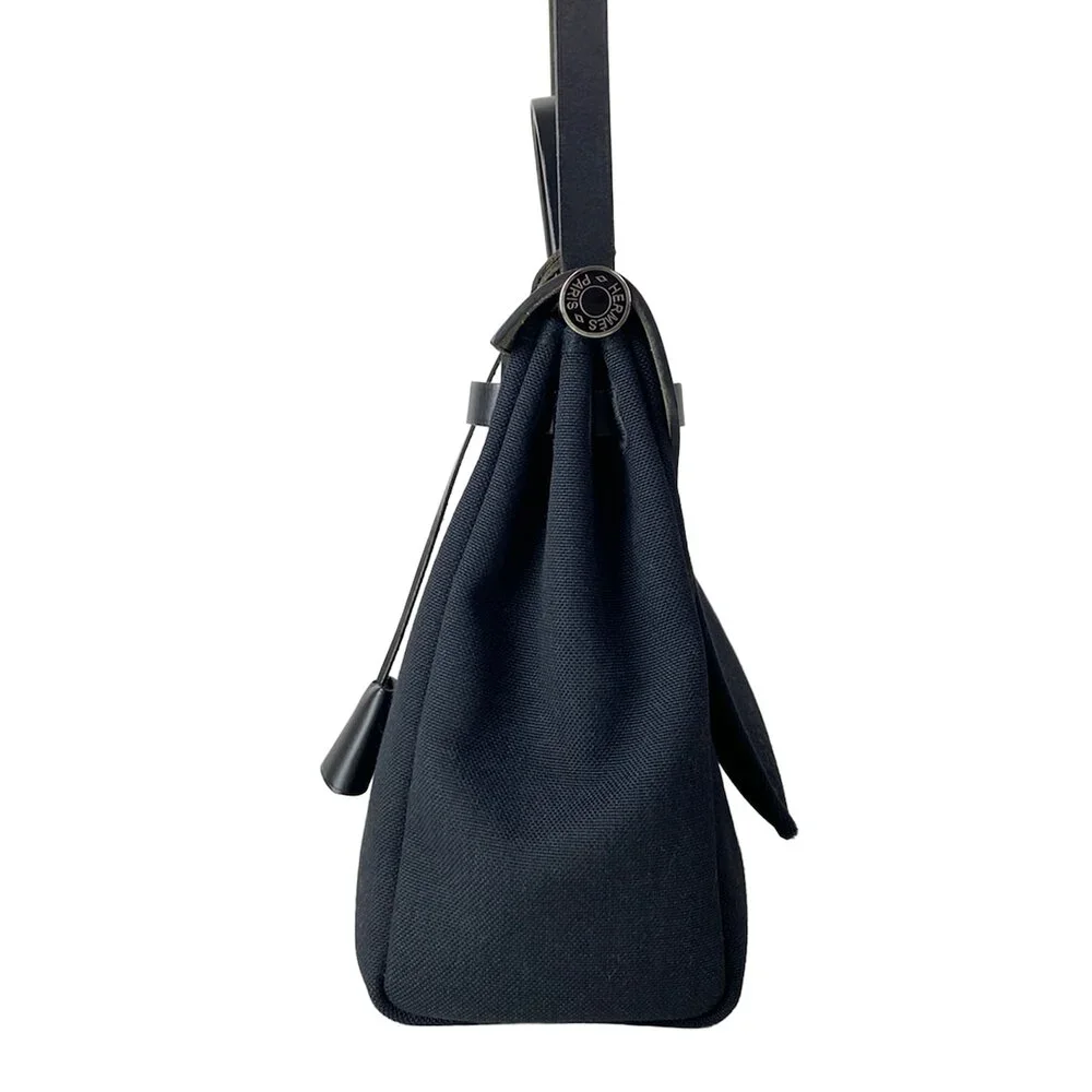Hermès Her Bag Zip PM Handbag Toile Military Vache Hunter